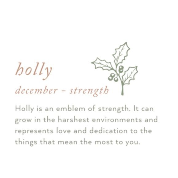 December Holly Birth Flower Minimal Charm Necklace - Picture 8 of 14